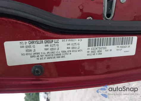 2014 Chrysler 300C Awd z USA, uszkodzony, nr VIN 2C3CCAKT7EH273333